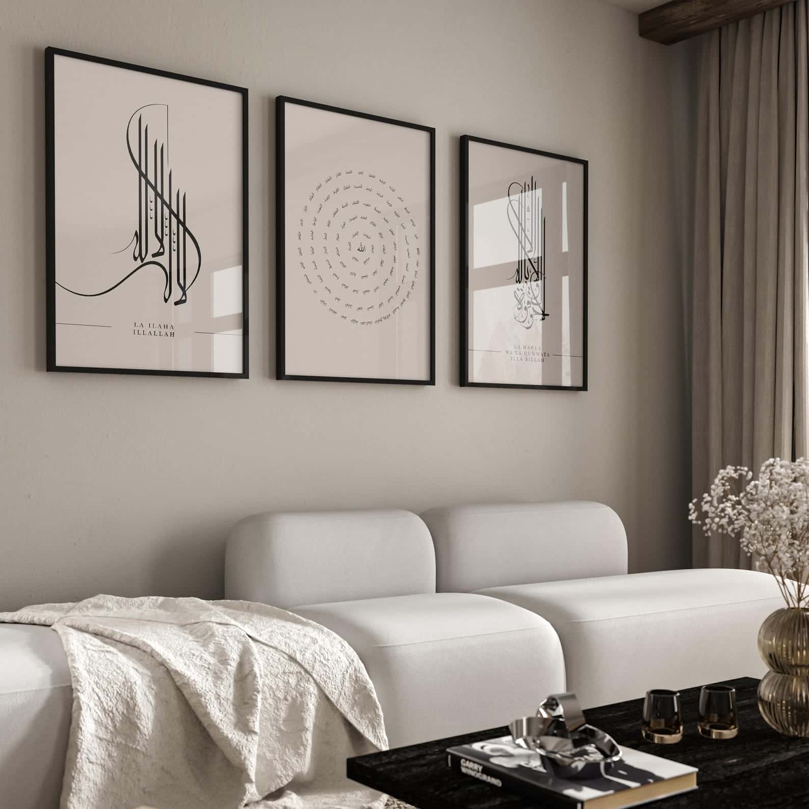 Islamic Artwork | Wall Art for Muslims | Trio, A2 at XILEF Art